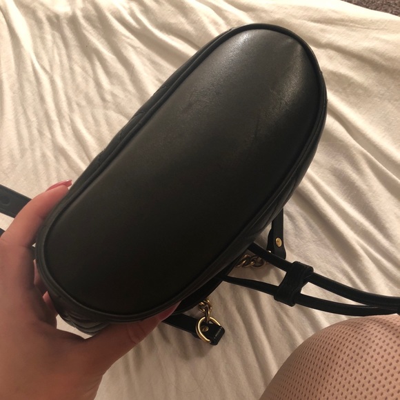 Gucci Black GG Mormont Matelassé Backpack Handbag - Picture 7 of 8